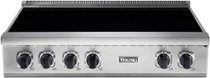 Viking - 36 in. Wide 6 Element Induction Rangetop - Stainless/Black glass