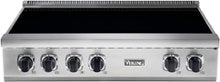 Viking - 36 in. Wide 6 Element Induction Rangetop - Stainless/Black glass