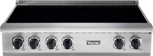 Viking - 36 in. Wide 6 Element Induction Rangetop - Stainless/Black glass