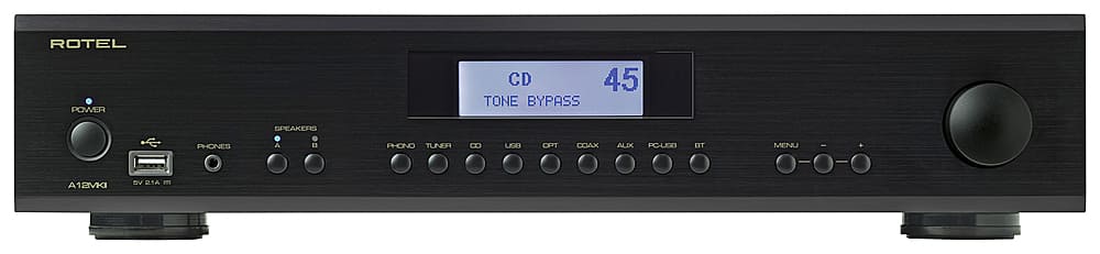 Rotel - A12MKII 60W 2-Ch Integrated Stereo Amplifier - Black