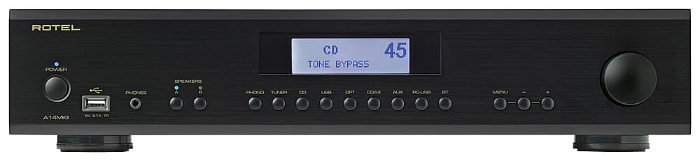 Rotel - A14MKII 80W 2-Ch Integrated Stereo Amplifier - Black