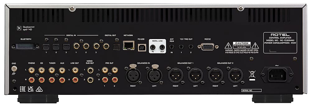Rotel - RC-1590MKII Stereo Preamplifier - Black