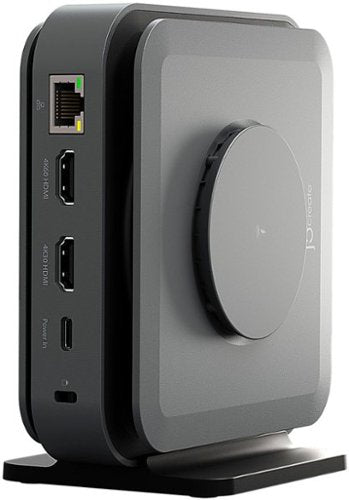 j5create - USB-C Dual 4K HDMI Docking Station with 15W Wireless Charging - Space Gray