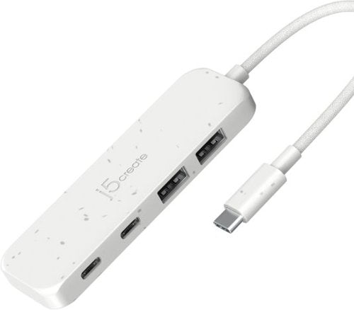j5create - Eco-Friendly USB-C to Type-C & Type-A Gen2 4 Port Hub - White