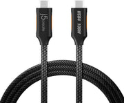 j5create - USB4 40Gbps Full-Featured USB-C Coaxial Cable for Mac, PC and More - Black