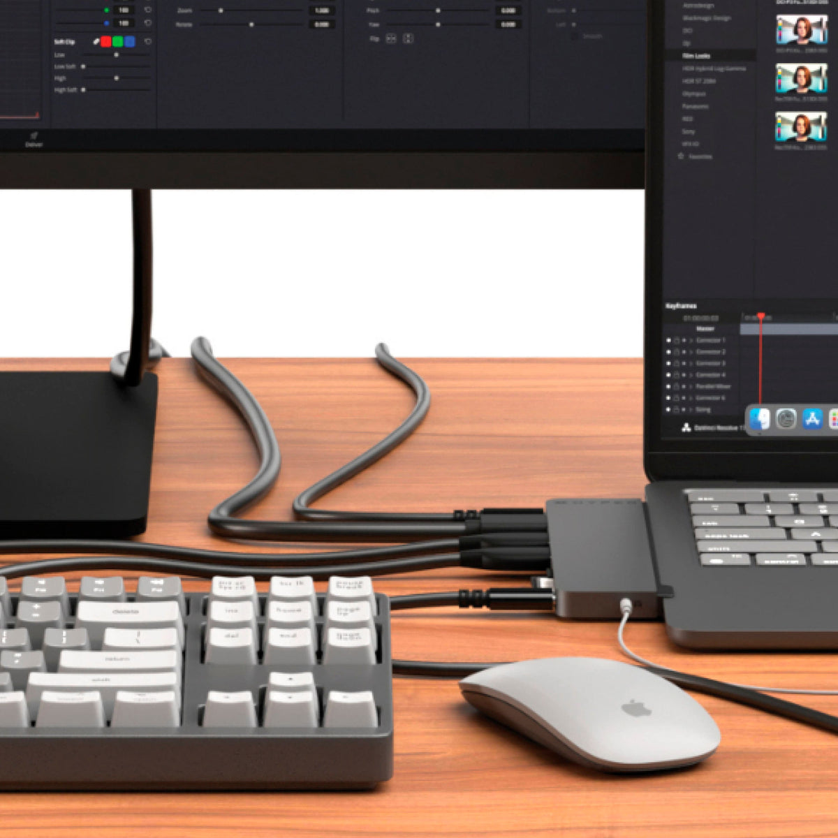 Hyper - HyperDrive Next​ 8 Port USB-C Hub, 4K HDMI, USB4/Thunderbolt 4, 1 USB-C, 2 USB-A, microSD/SD, travel dock for MacBook/PC - Space Gray