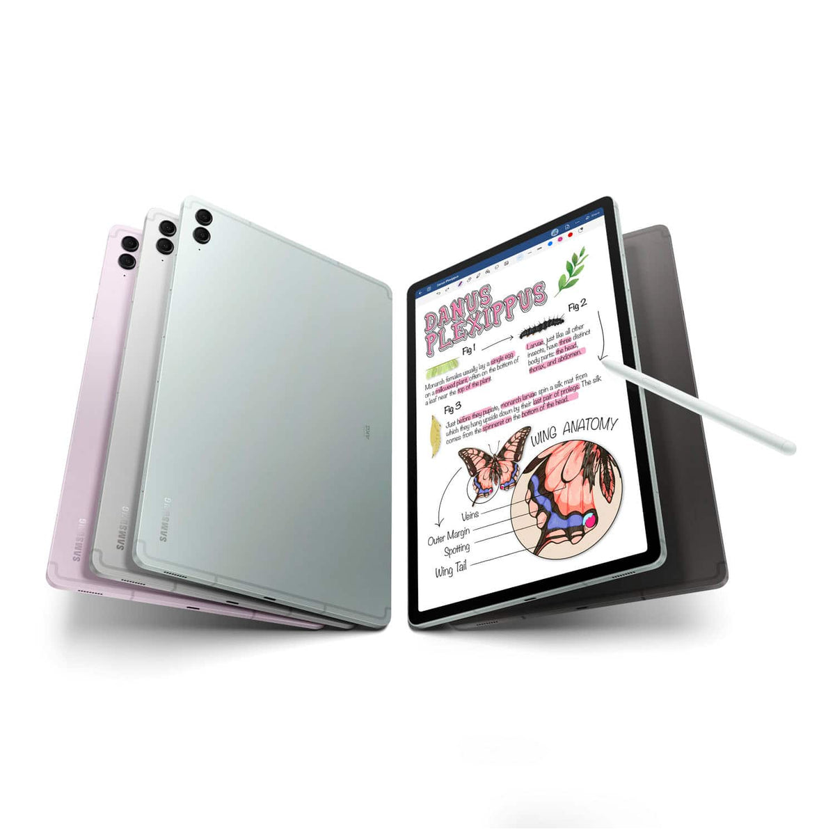 Samsung - Geek Squad Certified Refurbished Galaxy Tab S9 FE+ - 12.4" 128GB - Wi-Fi - with S-Pen - Gray