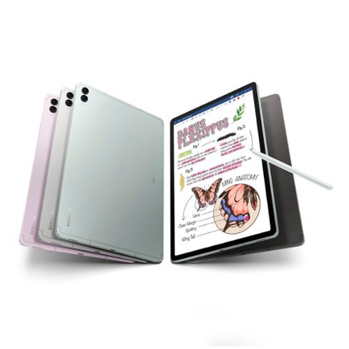 Samsung - Geek Squad Certified Refurbished Galaxy Tab S9 FE+ - 12.4" 128GB - Wi-Fi - with S-Pen - Gray