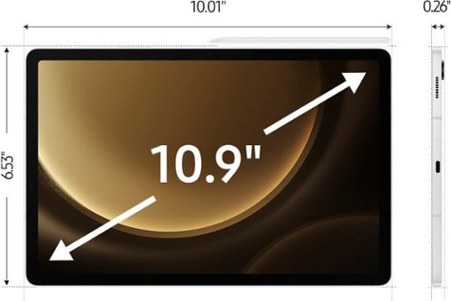 Samsung - Geek Squad Certified Refurbished Galaxy Tab S9 FE - 10.9" 256GB - Wi-Fi - with S-Pen - Silver
