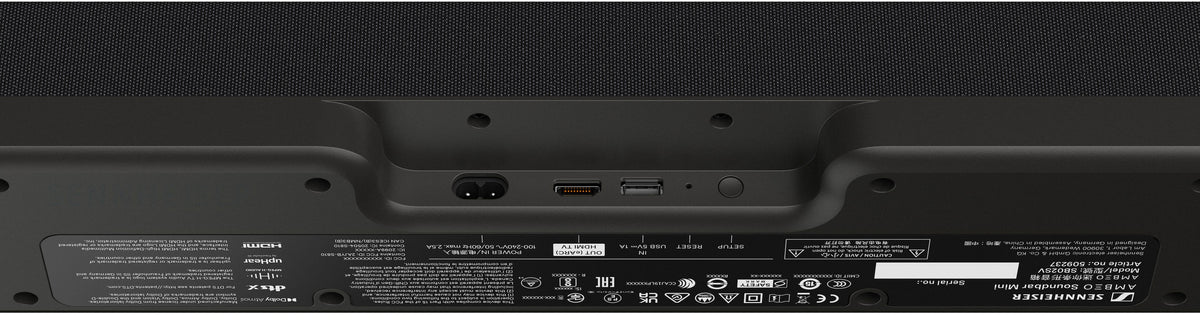 Sennheiser - AMBEO Soundbar Mini Compact Device with Adaptive Features and Multiple Connectivity - Black
