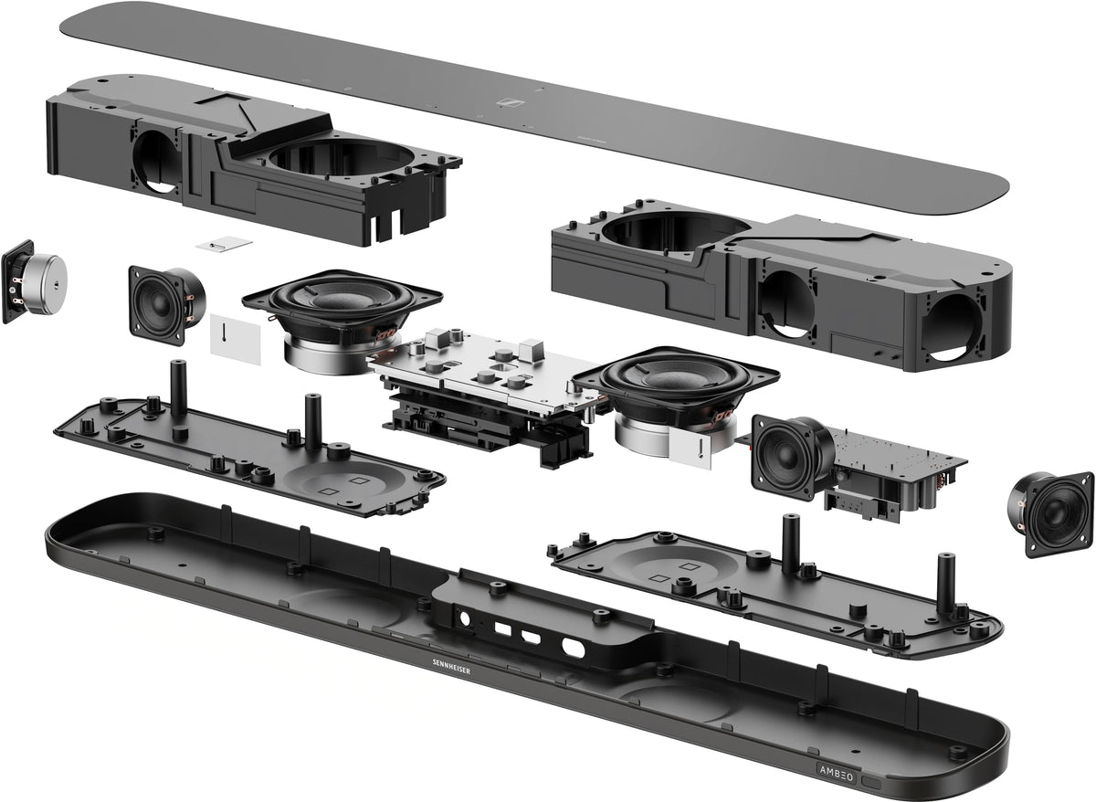 Sennheiser - AMBEO Soundbar Mini Compact Device with Adaptive Features and Multiple Connectivity - Black