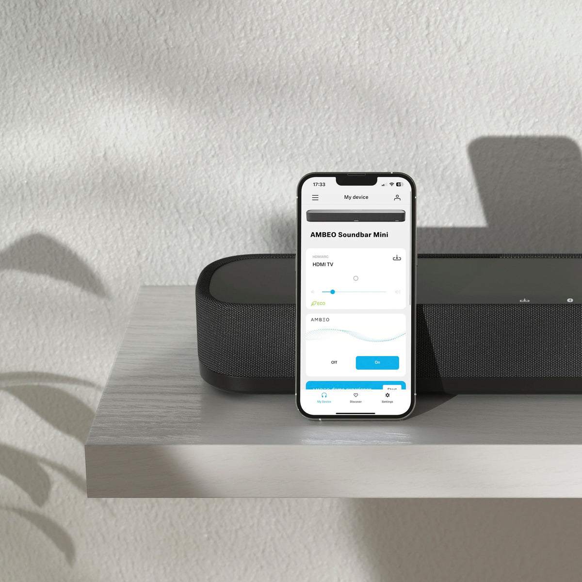 Sennheiser - AMBEO Soundbar Mini Compact Device with Adaptive Features and Multiple Connectivity - Black