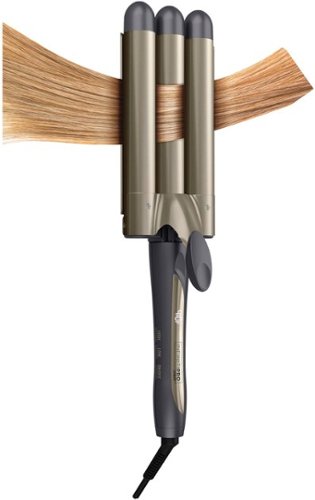 Conair - InfinitiPRO Tourmaline Ceramic Triple Barrel Waver - Gray