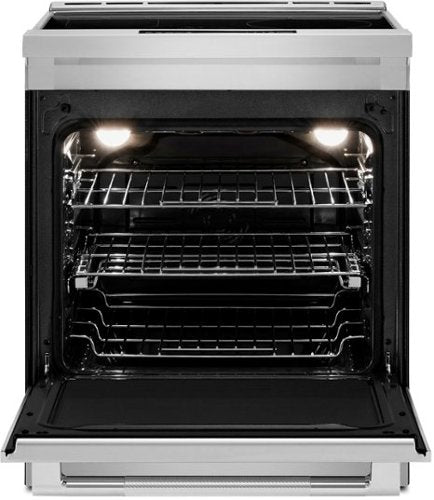 JennAir - 30 in. Wide 4 Elements RISE Series 6.4 Cu. Ft. Slide-In Electric Induction Range with Magnetic Induction - Stainless Steel