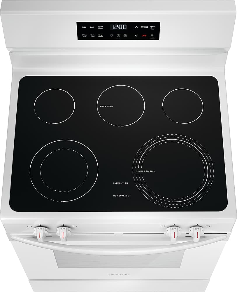 Frigidaire - 30 in. Wide 5 elements 5.3 Cu. Ft. Freestanding Electric Range with EvenTemp - White