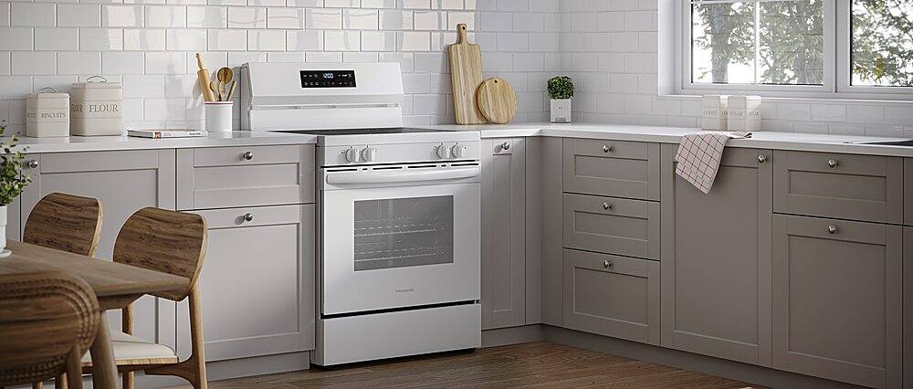 Frigidaire - 30 in. Wide 5 elements 5.3 Cu. Ft. Freestanding Electric Range with EvenTemp - White