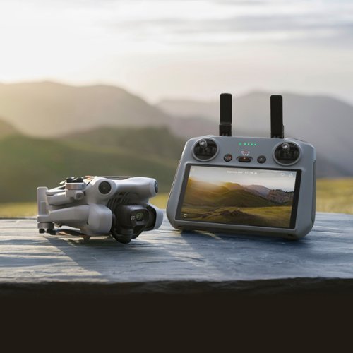 DJI - Geek Squad Certified Refurbished Mini 4 Pro Drone and RC 2 Remote Control with Built-in Screen - Gray