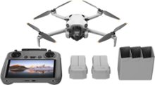 DJI - Geek Squad Certified Refurbished Mini 4 Pro Fly More Combo Plus Drone and RC 2 Remote Control with Built-in Screen - Gray