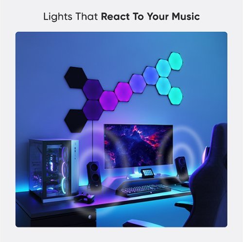 Nanoleaf - Shapes Ultra Black Hexagons Expansion (3 Panels) - Multicolor