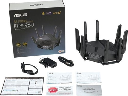 ASUS - RT-BE96U BE19000 Tri-Band Wi-Fi 7 Router - Black