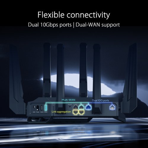 ASUS - RT-BE96U BE19000 Tri-Band Wi-Fi 7 Router - Black