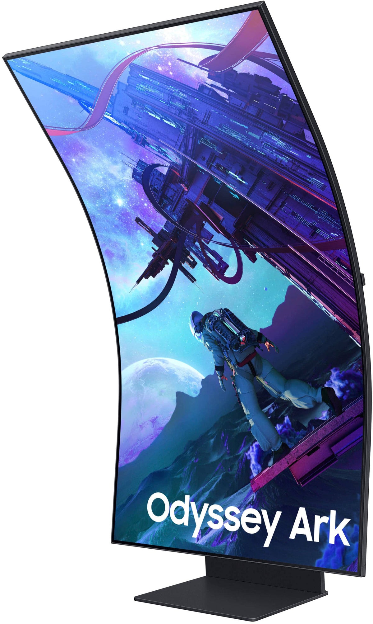 Samsung - 55" Odyssey Ark 2nd Gen. Curved 4K UHD Quantum Mini-LED FreeSync Prem Pro 1ms GTG Gaming Screen - Black