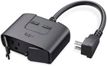 TP-Link - Tapo Smart Wi-Fi Outdoor Dual Plug - Control & Schedule Holiday Decorations & Outdoor Lights - Black