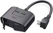 TP-Link - Tapo Smart Wi-Fi Outdoor Dual Plug - Control & Schedule Holiday Decorations & Outdoor Lights - Black
