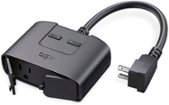 TP-Link - Tapo Smart Wi-Fi Outdoor Dual Plug - Control & Schedule Holiday Decorations & Outdoor Lights - Black