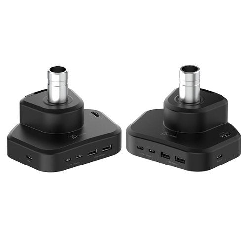 j5create - Ergonomic Monitor Mount with Dock for Most 17” -32” Monitors - Black
