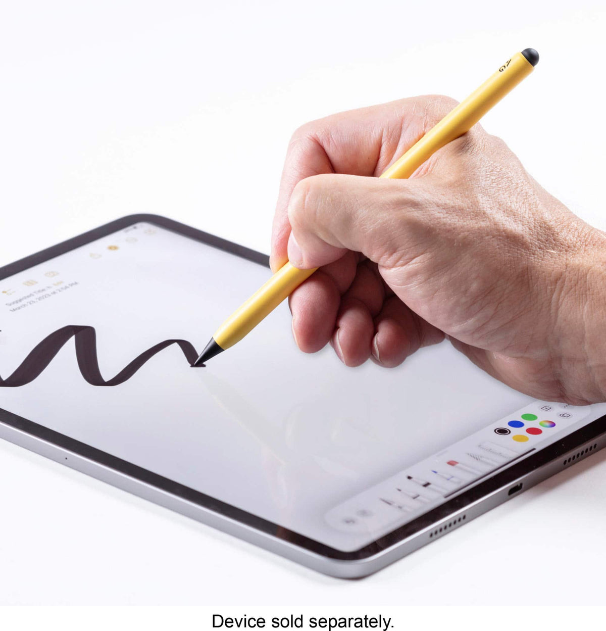 ZAGG - Pro Stylus 2 Active, Dual-Tip Pencil Stylus with Wireless Charging - Gray