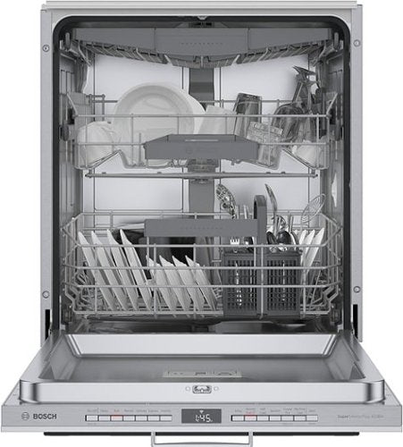 Bosch - 800 Series 24" Top Control Smart Built-In Stainless Steel Tub Dishwasher with 3rd Rack and 42 dBA - Custom Panel Ready
