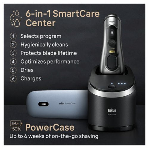Braun - Series 9 PRO+ Electric Shaver with 6 in 1 SmartCare Center - Silver