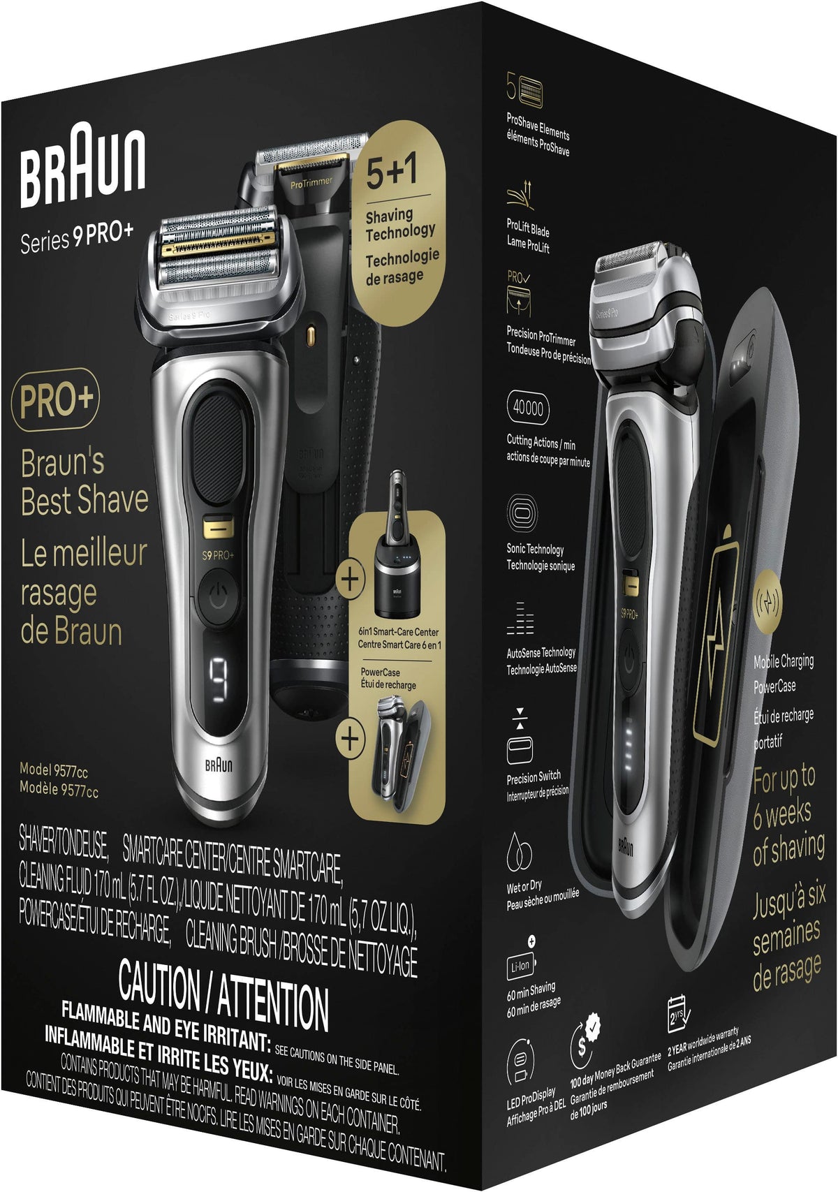 Braun - Series 9 PRO+ Electric Shaver with 6 in 1 SmartCare Center - Silver