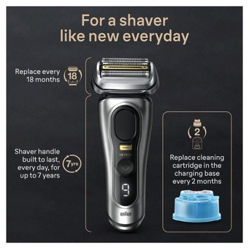Braun - Series 9 PRO+ Electric Shaver with 6 in 1 SmartCare Center - Silver