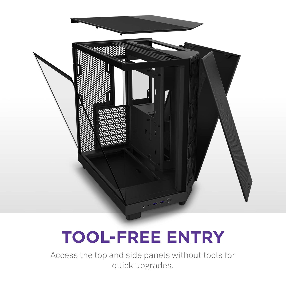 NZXT - H6 Flow ATX Mid-Tower PC Case with Dual Chamber - Black