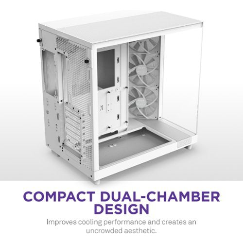 NZXT - H6 Flow ATX Mid-Tower PC Case with Dual Chamber - White