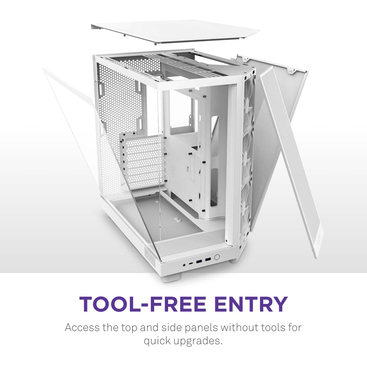 NZXT - H6 Flow ATX Mid-Tower PC Case with Dual Chamber - White