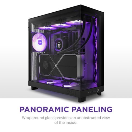 NZXT - H6 Flow RGB ATX Mid-Tower PC Case with Dual Chamber - Black