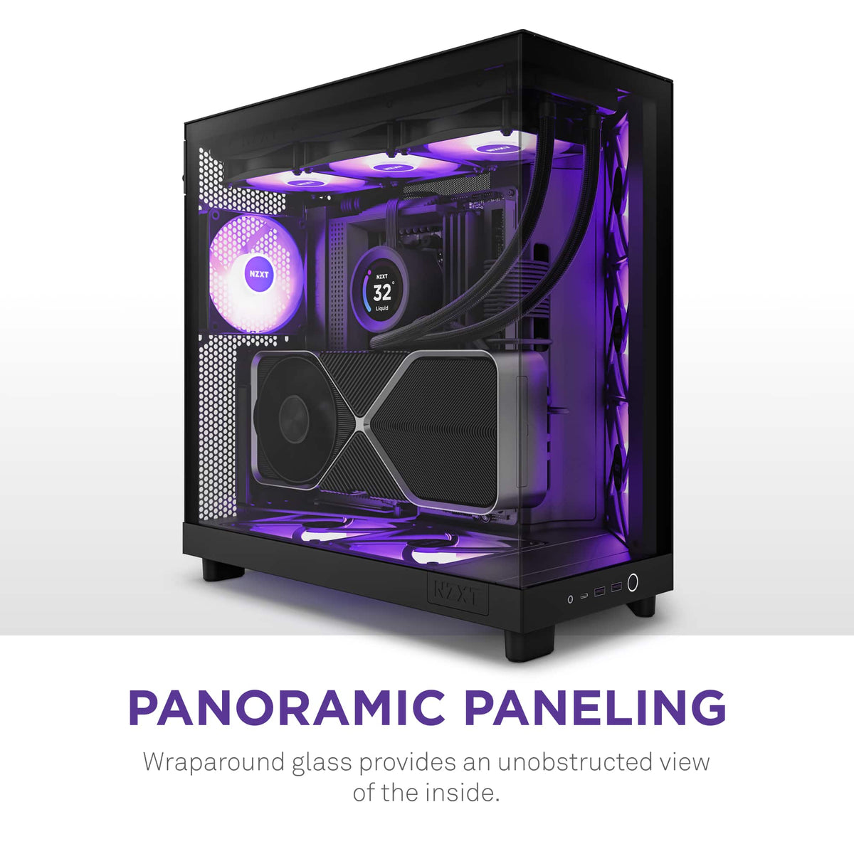 NZXT - H6 Flow RGB ATX Mid-Tower PC Case with Dual Chamber - Black