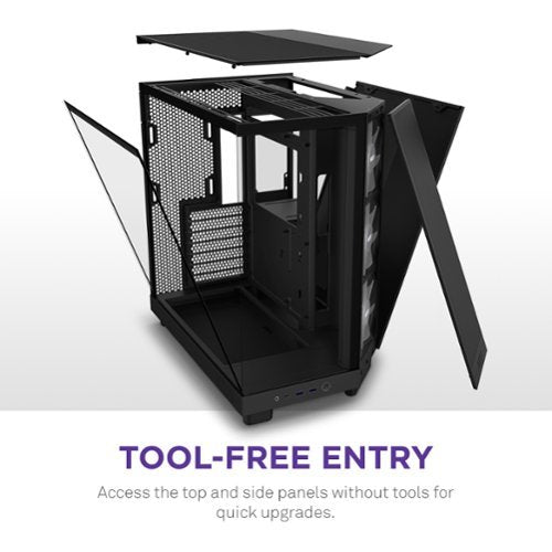 NZXT - H6 Flow RGB ATX Mid-Tower PC Case with Dual Chamber - Black