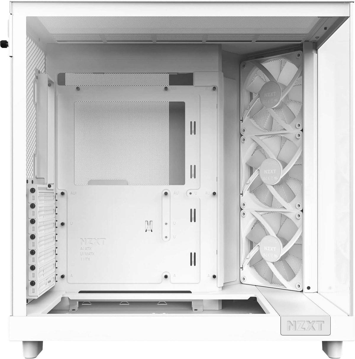 NZXT - H6 Flow RGB ATX Mid-Tower PC Case with Dual Chamber - White