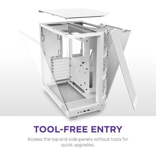 NZXT - H6 Flow RGB ATX Mid-Tower PC Case with Dual Chamber - White