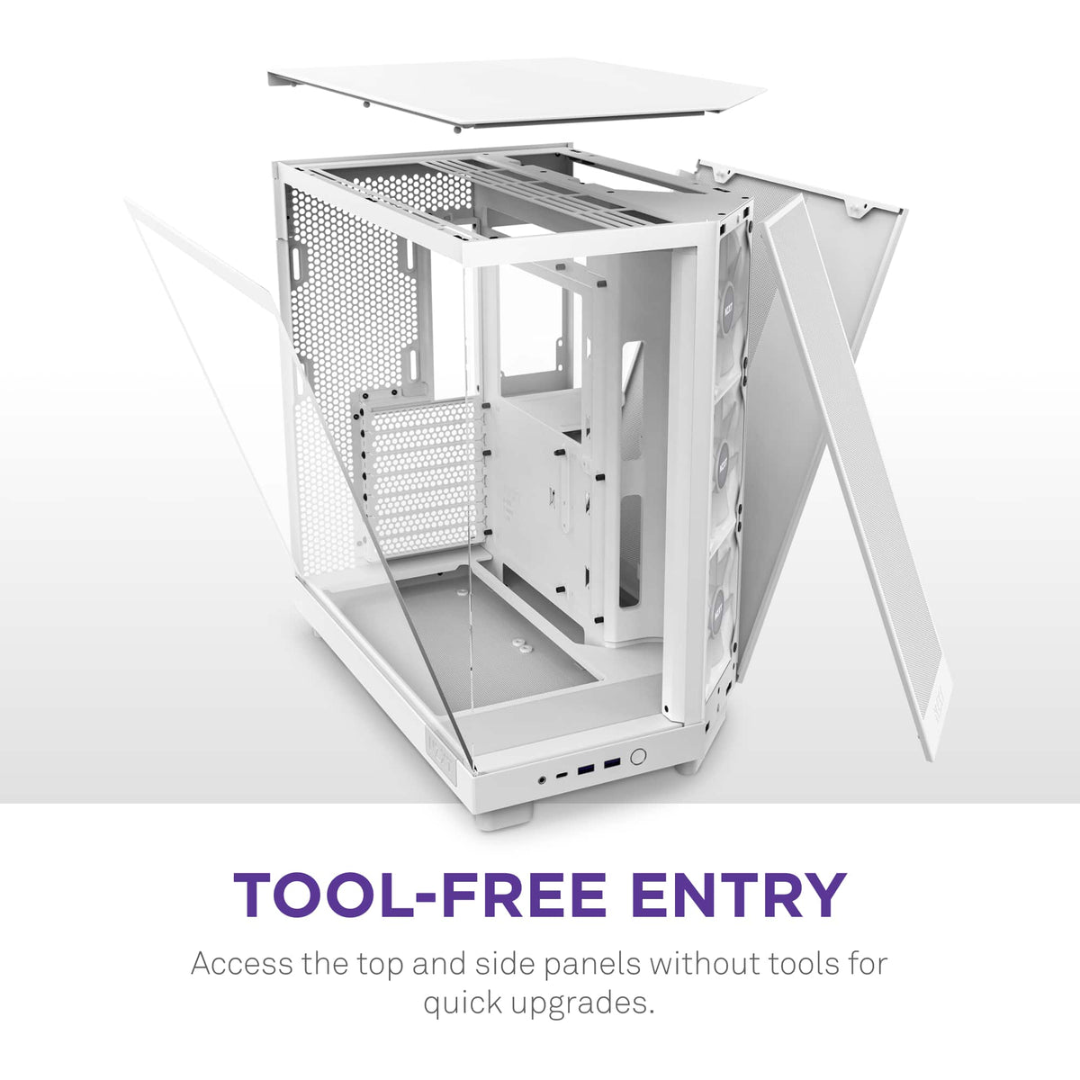 NZXT - H6 Flow RGB ATX Mid-Tower PC Case with Dual Chamber - White