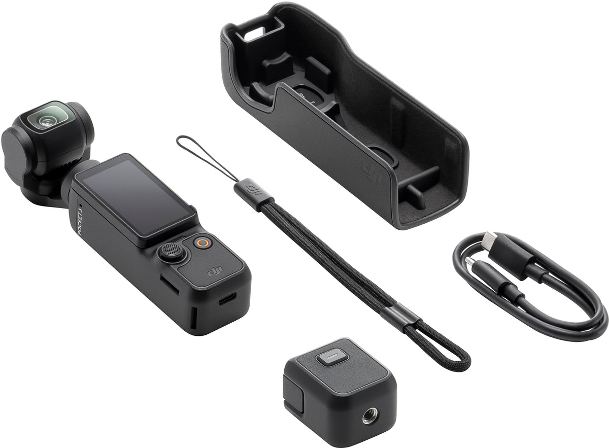 DJI - Osmo Pocket 3 3-Axis Stabilized 4K Handheld Camera with Rotatable Touchscreen - Gray