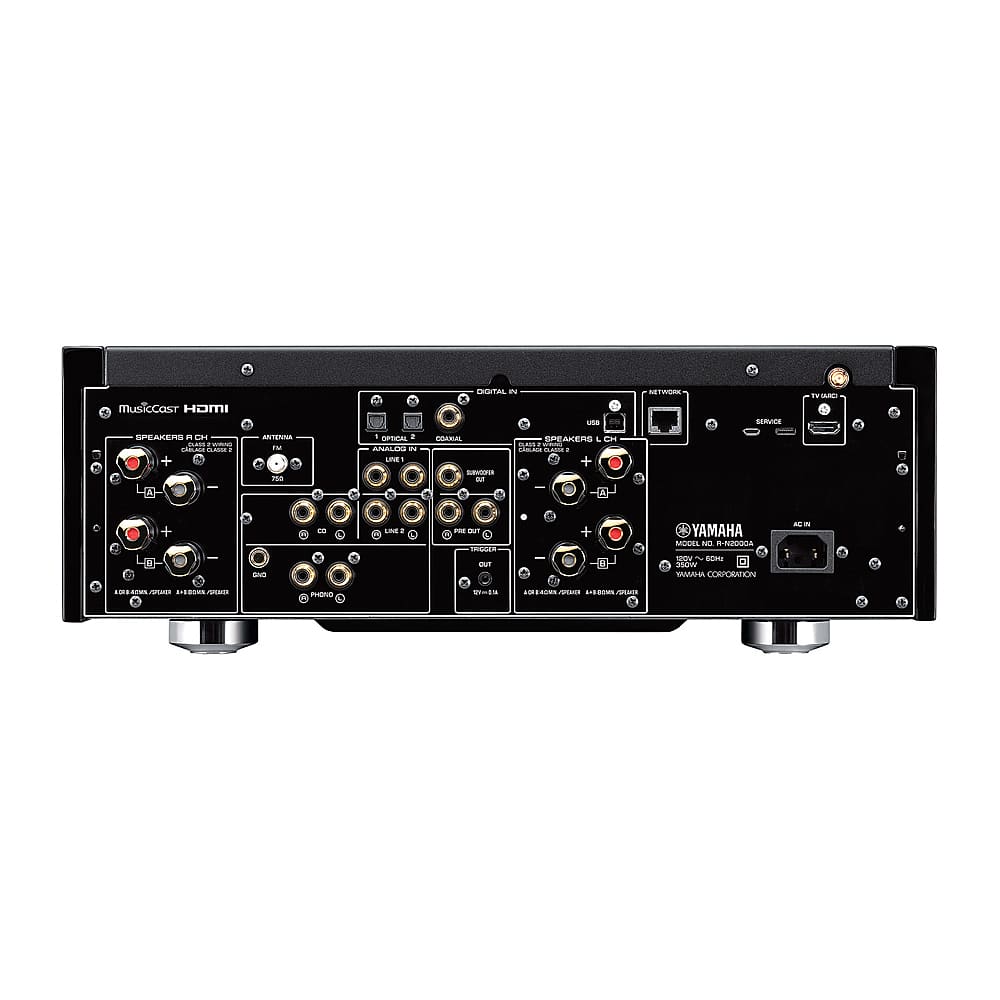 Yamaha - Continuous Power 180 Watt 2.0 Channel Bluetooth Network Stereo Receiver - Black
