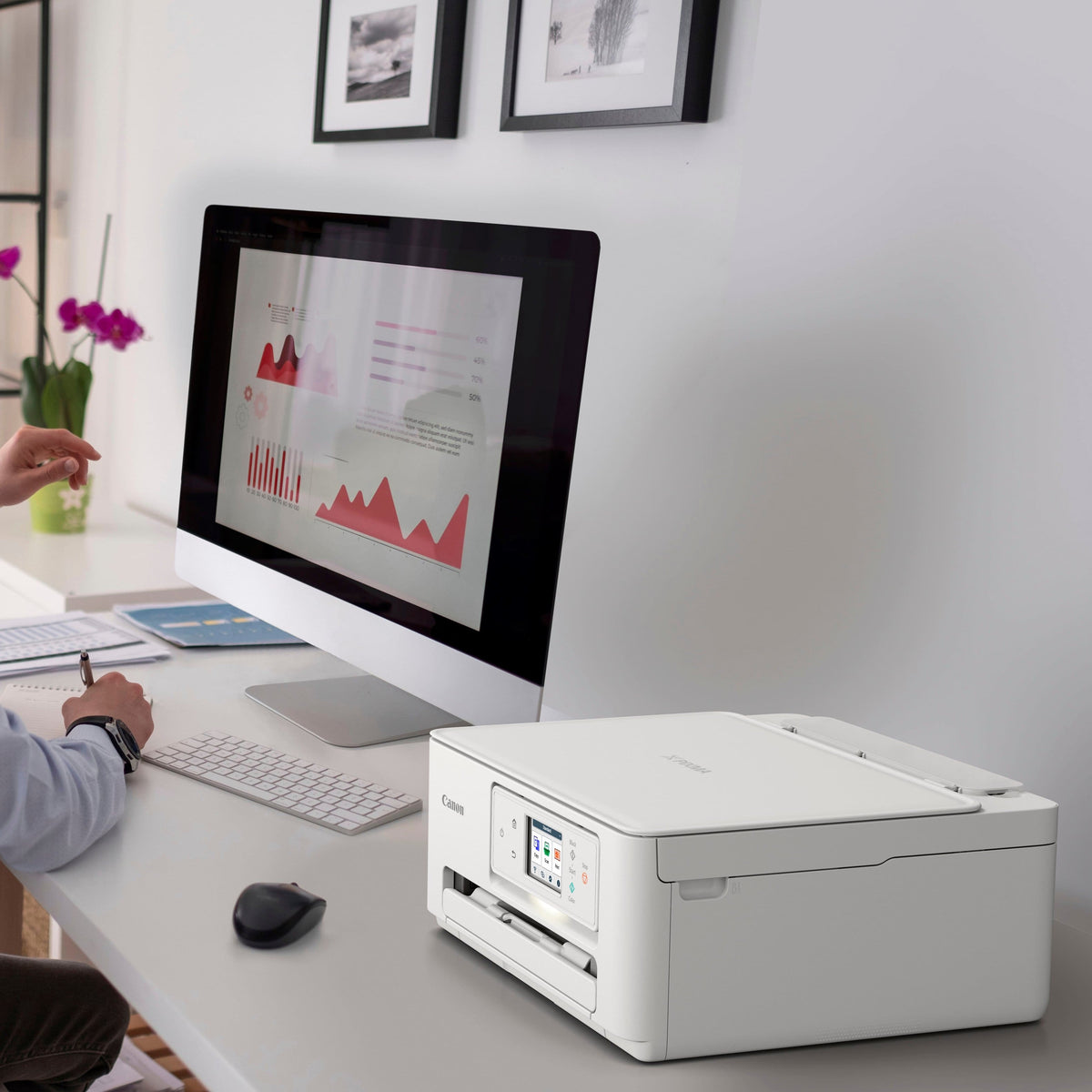 Canon - PIXMA TS7720 Wireless All-In-One Inkjet Printer - White