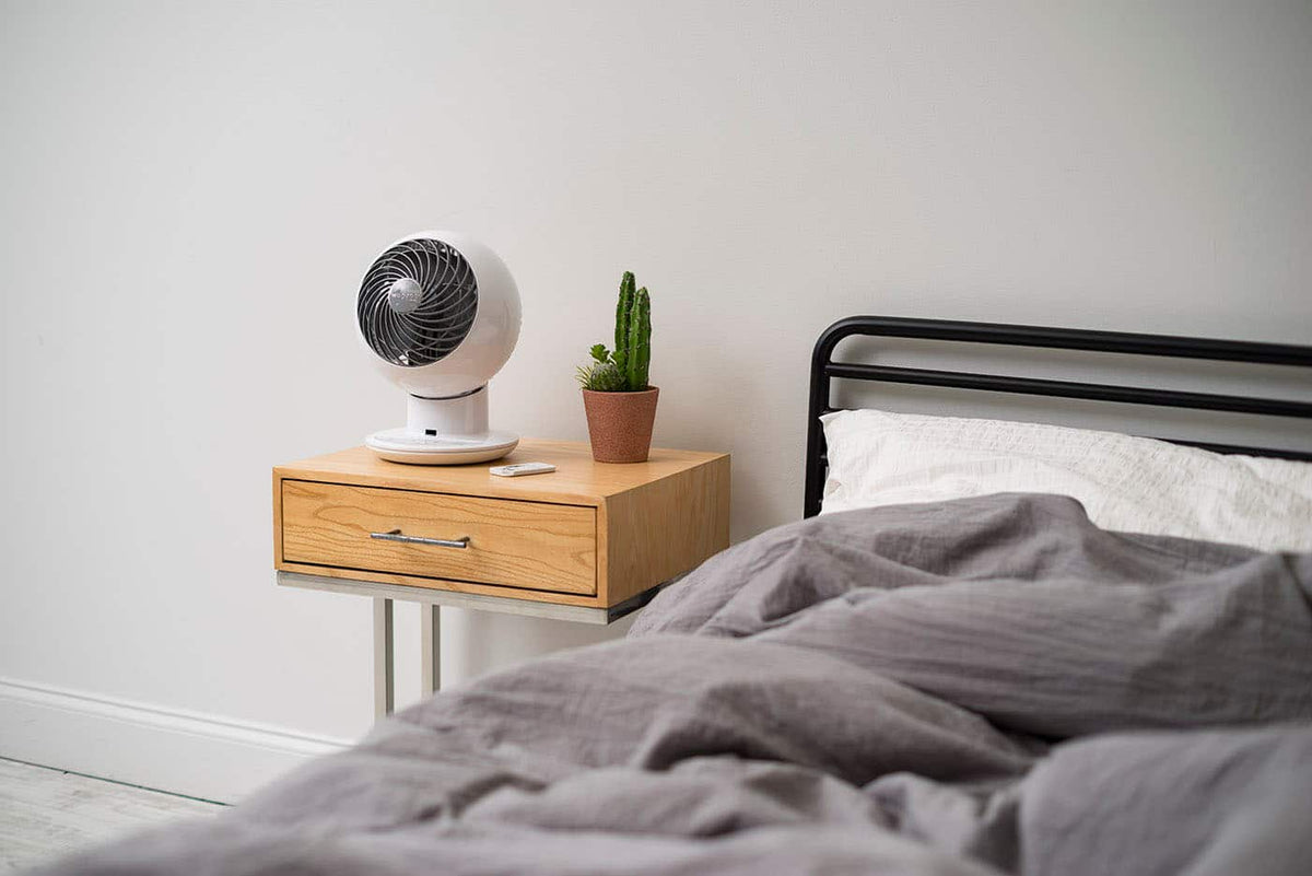 WOOZOO - Compact Globe Oscillating Fan w/ Remote - 5 Speed - White