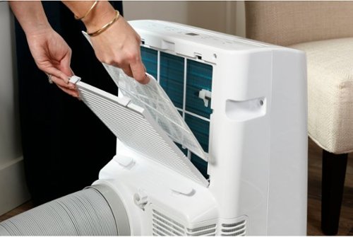 GE - 350 Sq. Ft. 8,500 BTU Smart Portable Air Conditioner - White