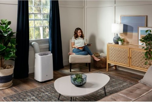 GE - 350 Sq. Ft. 8,500 BTU Smart Portable Air Conditioner - White